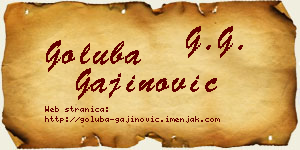 Goluba Gajinović vizit kartica